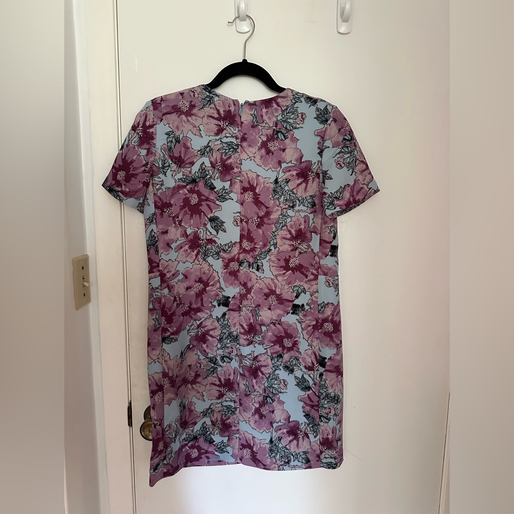 Babaton Floral Pink and Blue Shift Dress - Picture 3 of 7